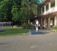 H.M Harris pimpin upacara di MAN 2 Model Pekanbaru