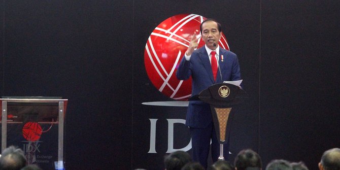 Presiden Joko Widodo saat berpidato/Sum:Merdeka.com