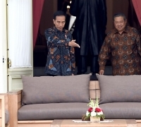 Presiden Jokowi bertemu SBY di Istana