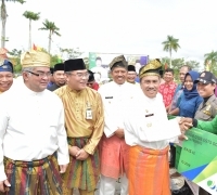 Bank Riau Kepri Wujudkan Peduli Tenaga Kerja Rentan Melalui Program GN Lingkaran BPJS Ketenagakerjaan di HUT Kab Siak ke 19