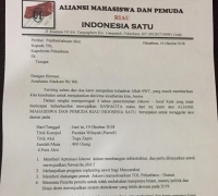 Aliansi Mahasiswa dan Pemuda Riau, Akan Gelar Aksi Dukung Jokowi untuk Indonesia Satu