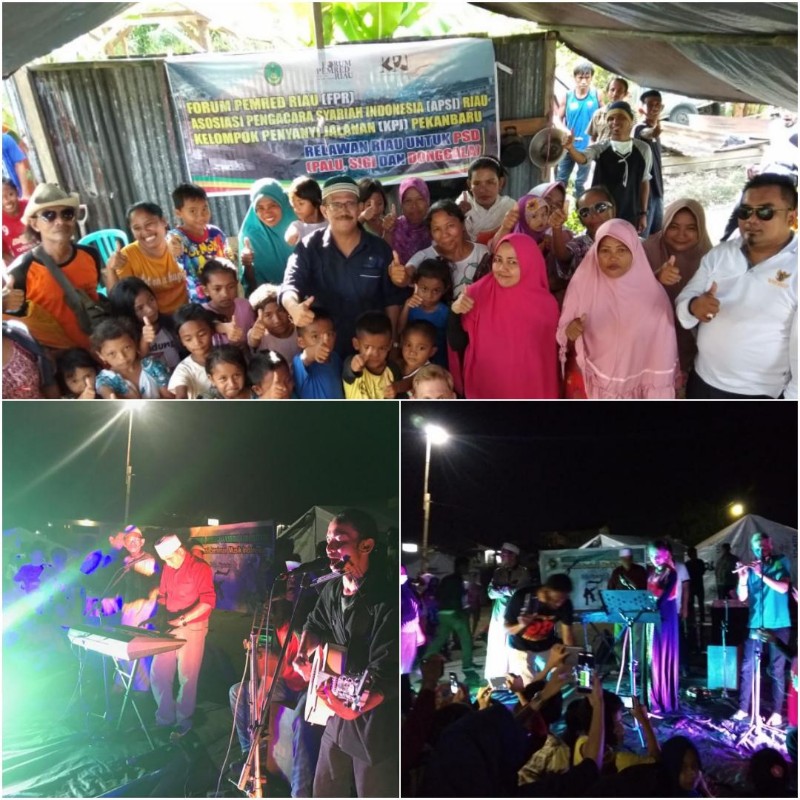 Forum Pemred, APSI dan KPJ Bangkitkan Semangat Pengungsi Lewat Panggung 'Palu Bangkit, Palu Kuat