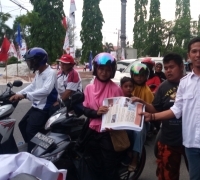 Konvoi Pekanbaru - Dumai Ratusan Relawan Gebu Minang Riau Dukung Jokowi Padati Jalanan 