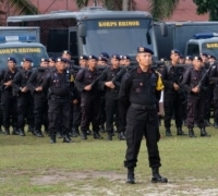 Jelang Pemilu 2019 Sebanyak 490 Personel Brimob Polda Riau siaga
