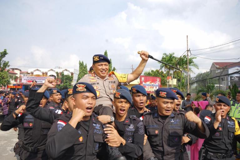 Berhasil Jalankan Tugas di Papua, 195 Personel Brimob Polda Riau Telah Kembali