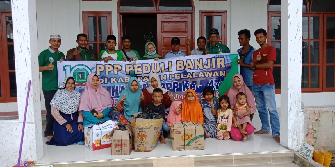 Di Harlah PPP Ke 47, DPC PPP Pelalawan Sambangi Korban Banjir