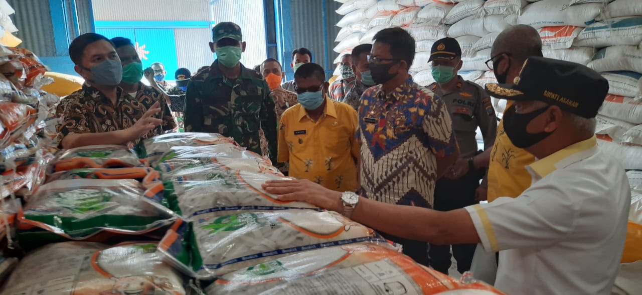Bupati Asahan Sidak Ketersediaan Beras Di Gudang Bulog