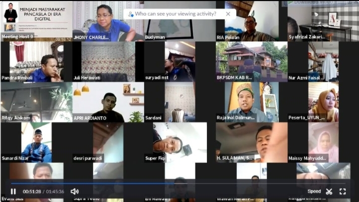 Menjadi Keynote Speech dalam Webinar Gerakan Nasional Literasi Digital, Wakil Bupati Rokan Hilir : Ini sangat luar biasa dan harus dilanjutkan