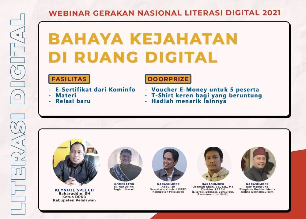 Webinar Gernas Literasi Digital di Pelalawan Paparkan Bahaya Kejahatan Digital