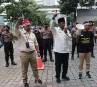 Ketum DPP Santri Tani NU H.T.Rusli Ahmad Pimpin Aksi Demo Keprihatinan Petani Sawit Indonesia