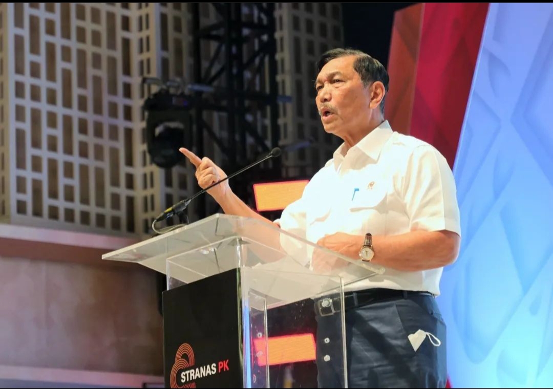 Menteri Koordinator Bidang Kemaritiman dan Investasi Luhut Binsar Pandjaitan pada saat acara Peluncuran Aksi Pencegahan Korupsi Tahun 2023 - 2024. Foto: Cuplikan layar instagram @luhut.pandjaitan