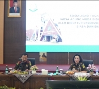 Kejati Riau Beserta Jajaran Ikuti Sosialiasi Tugas dan Fungsi Jaksa Agung Muda Bidang Pidana Militer 