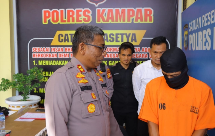 Polres Kampar Tangkap Pelaku Narkoba Dengan Barang Bukti 3,3 Kilogram