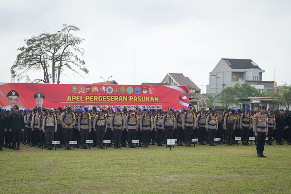 Antisipasi Konflik, Tiap TPS Dua Polisi Jaga di Perbatasan Rohil dan Dumai