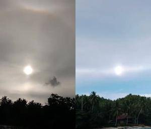 Viral, Penampakan Dua Matahari di Sumbar