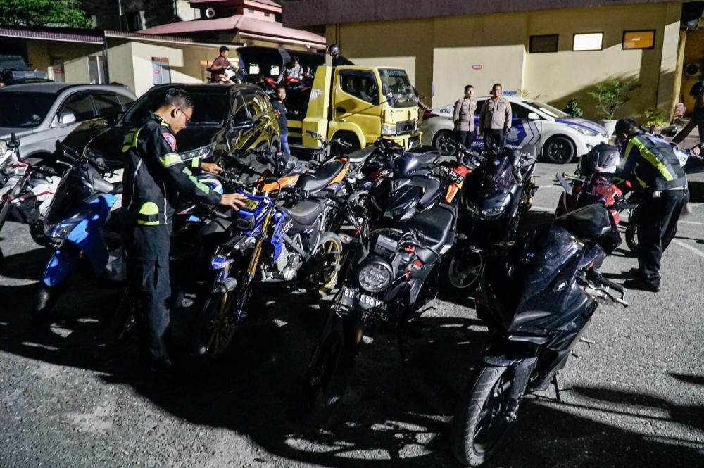 Aksi Balap Liar, Polresta Amankan 47 Motor
