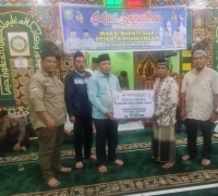 Masjid Nurul Imam Kandis Terima Dana CSR, Wabup Siak Ajak Jamaah Menabung di BRK Syariah 