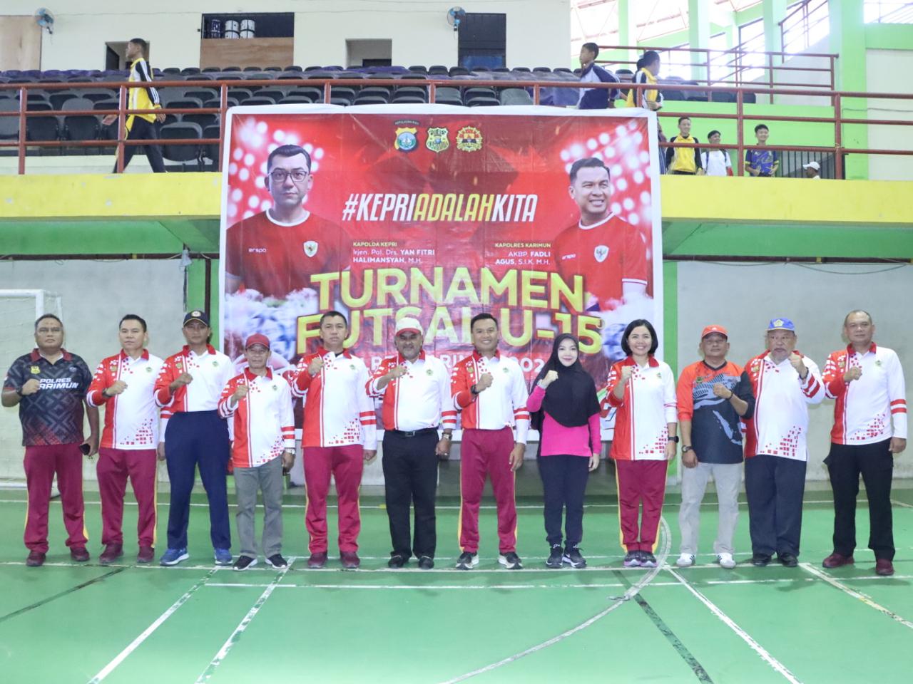 Dalam Rangka Menyambut Hari Bhayangkara ke–78, Polres Karimun Gelar Turnamen Futsal U-15