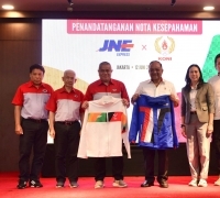 JNE dan KONI Menandatangani Nota Kesepahaman  untuk Pengembangan Olahraga Nasional