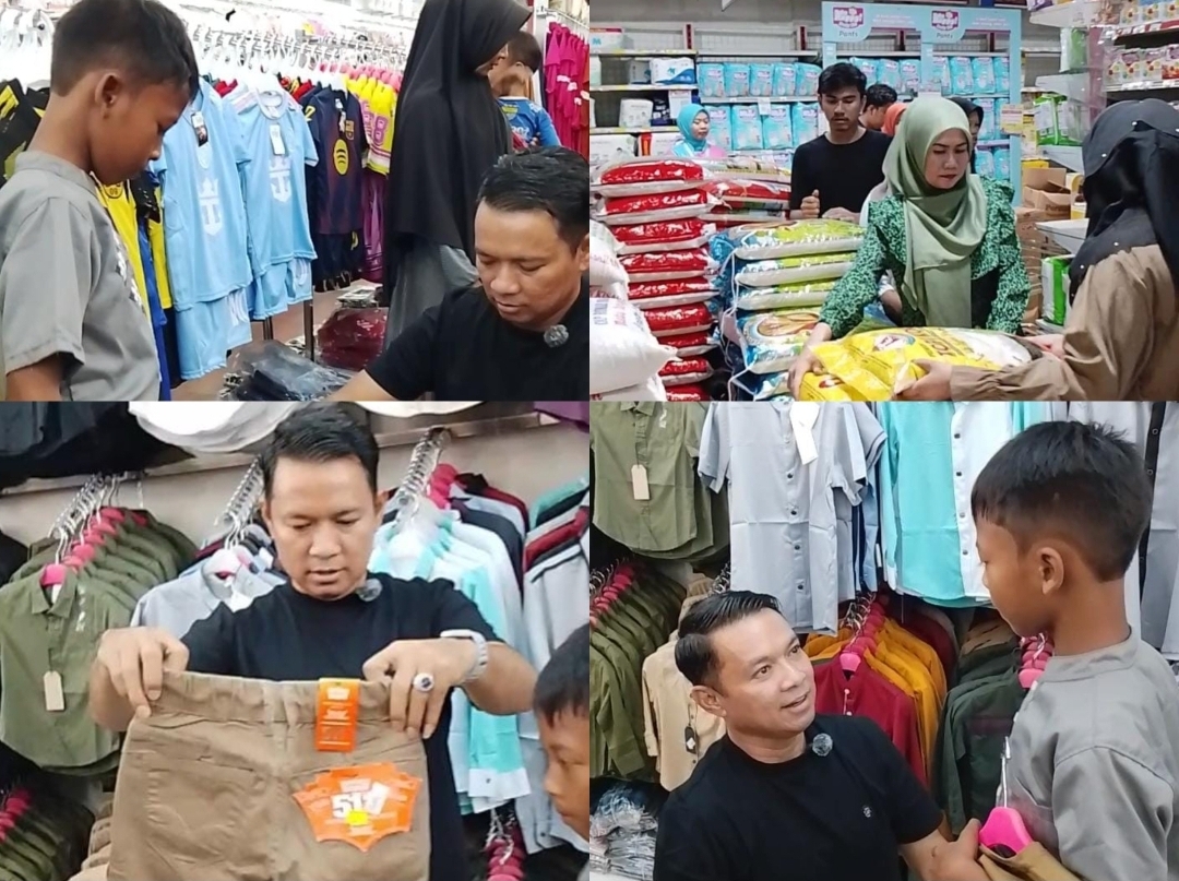 HT Group Berbagi: Ajak Fakir Miskin Belanja Pakaian dan Sembako di Bulan Ramadan
