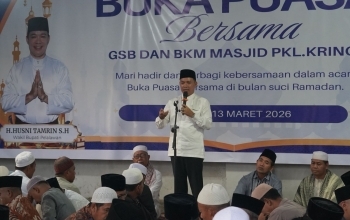 Wabup Pelalawan H. Husni Tamrin Gelar Buka Puasa Bersama GSB dan BKM Masjid Pangkalan Kerinci